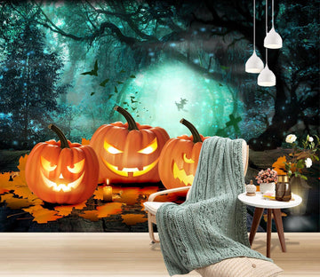 3D Horror Pumpkin 1000 Halloween Wall Murals Wallpaper AJ Wallpaper 2 