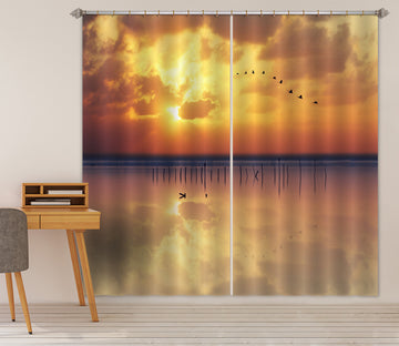 3D Sunset River 134 Marco Carmassi Curtain Curtains Drapes