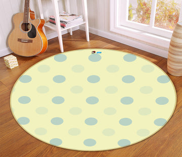 3D Polka Dots Pattern 98109 Kasumi Loffler Rug Round Non Slip Rug Mat