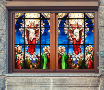 3D Believers Enlightenment 157 Window Film Print Sticker Cling Stained Glass UV Block