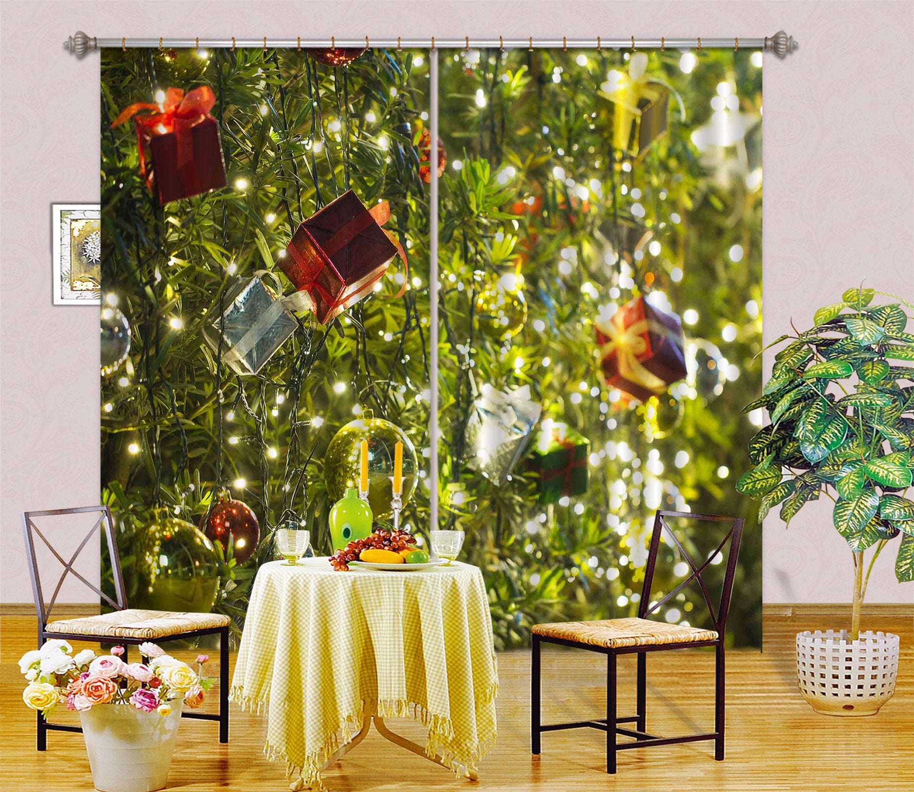 3D Pendant 53107 Christmas Curtains Drapes Xmas