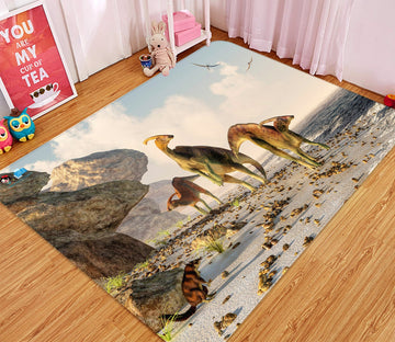 3D Seaside Dinosaur 82 Non Slip Rug Mat Mat AJ Creativity Home 