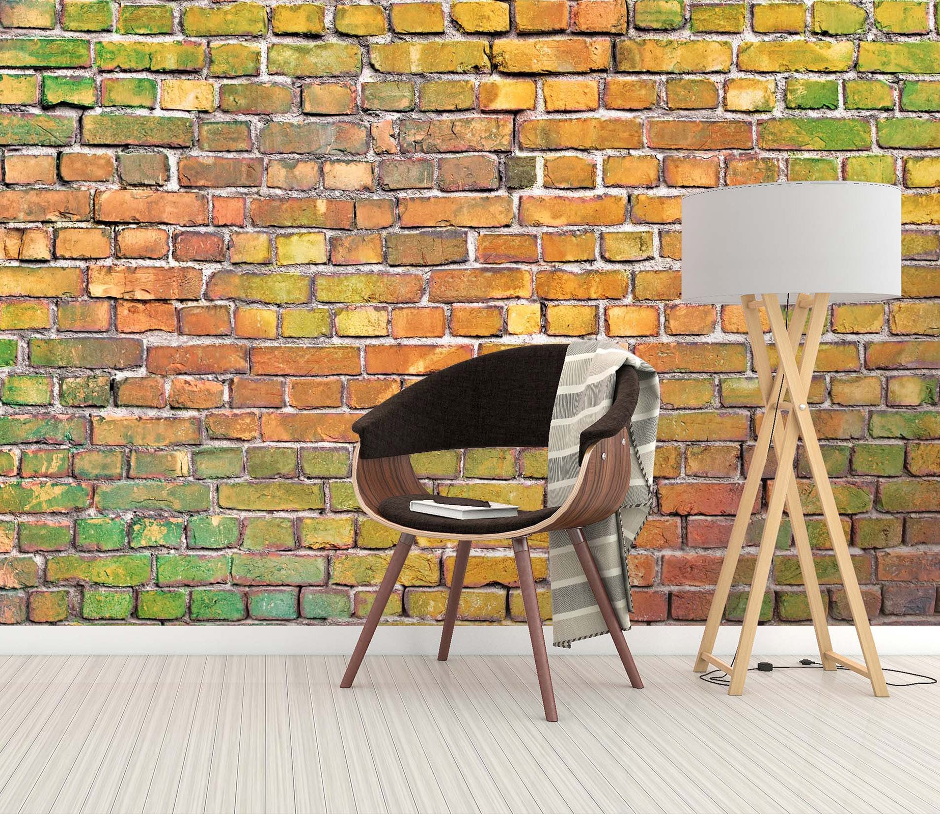 3D Colored Brick Wall 108 Wall Murals