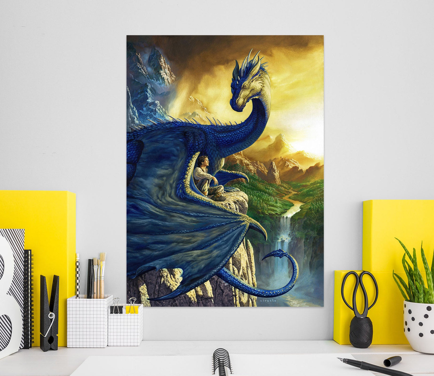 3D Big Dragon 8138 Ciruelo Wall Sticker