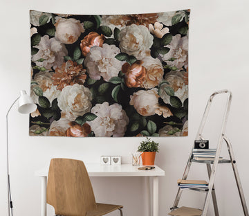 3D White Flower 913 Uta Naumann Tapestry Hanging Cloth Hang