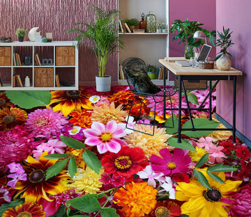 3D Abundant Flowers 067 Floor Mural  Wallpaper Murals Rug & Mat Print Epoxy waterproof bath floor