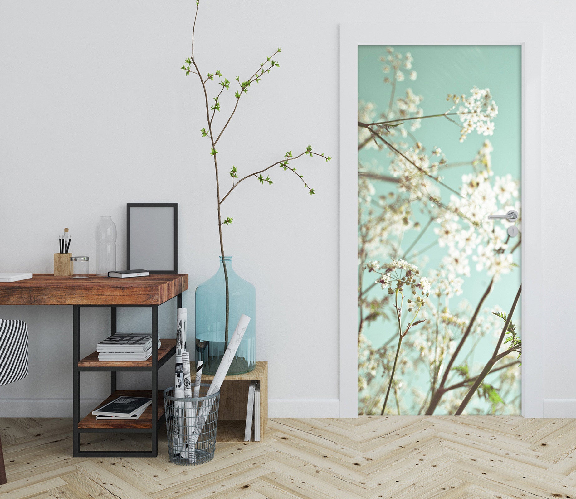 3D Flowers 10611 Assaf Frank Door Mural