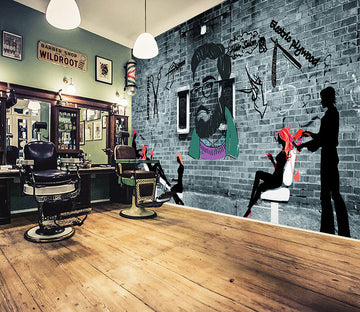 3D Hairdresser 1472 Barber Shop Wall Murals