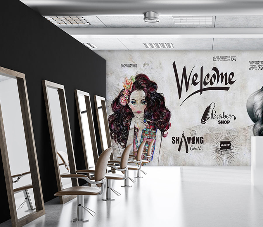 3D Flower Girl 1574 Wall Murals
