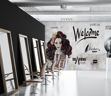 3D Flower Girl 1574 Wall Murals