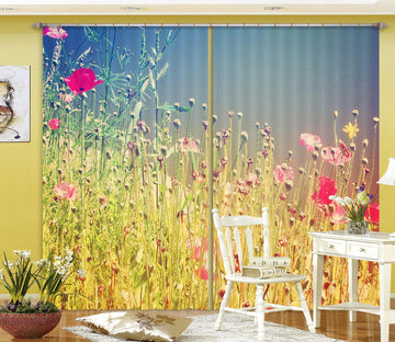 3D Spring Flowers 869 Curtains Drapes