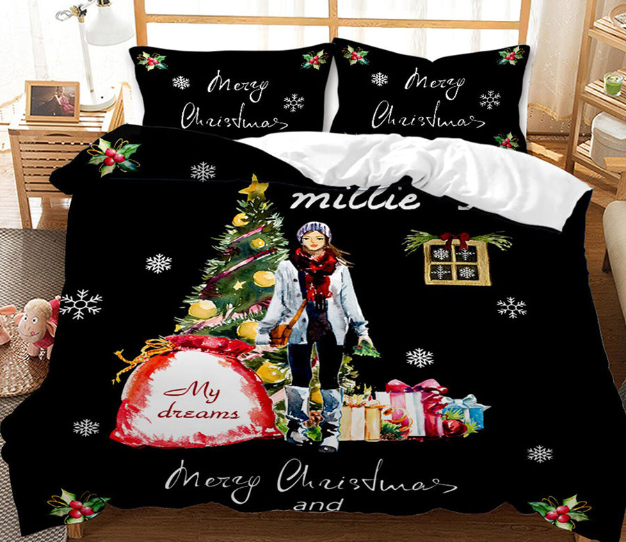3D Gift 32082 Christmas Quilt Duvet Cover Xmas Bed Pillowcases