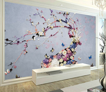 3D Rose Deer WG095 Wall Murals