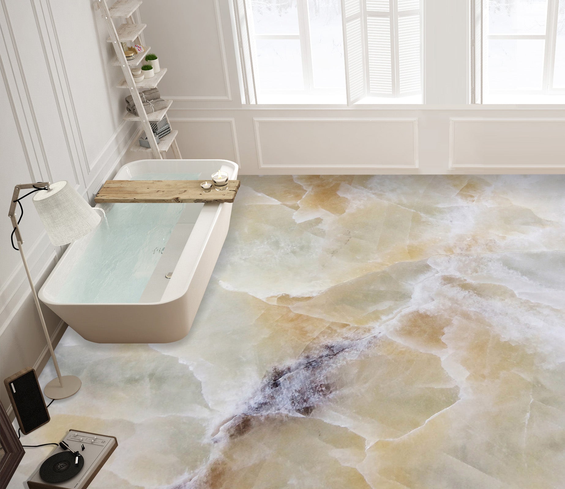 3D Premium Jade Texture 554 Floor Mural  Wallpaper Murals Rug & Mat Print Epoxy waterproof bath floor