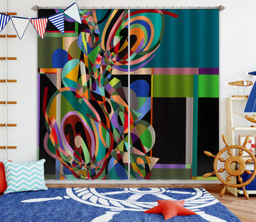 3D Color Origami 222 Allan P. Friedlander Curtain Curtains Drapes