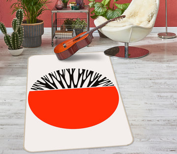 3D Red Graphics 1008 Boris Draschoff Rug Non Slip Rug Mat