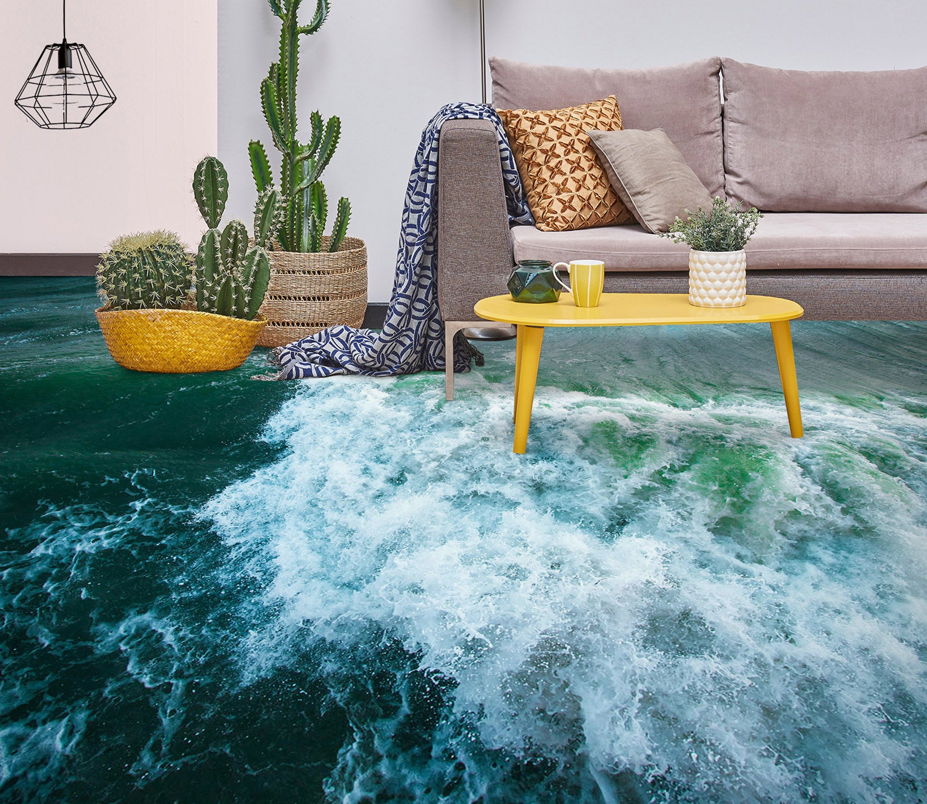 3D Wave Collision Art 728 Floor Mural  Wallpaper Murals Rug & Mat Print Epoxy waterproof bath floor