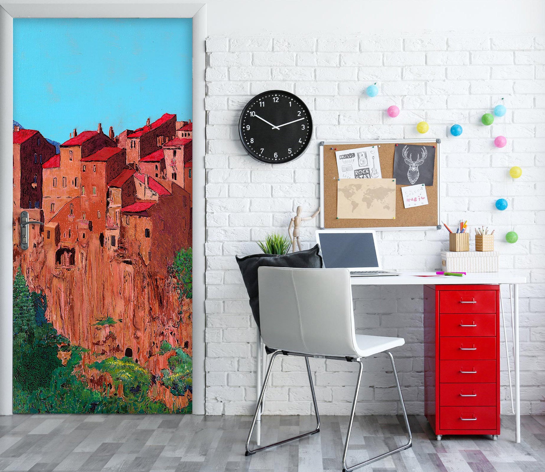 3D Red Mountain House 9408 Allan P. Friedlander Door Mural