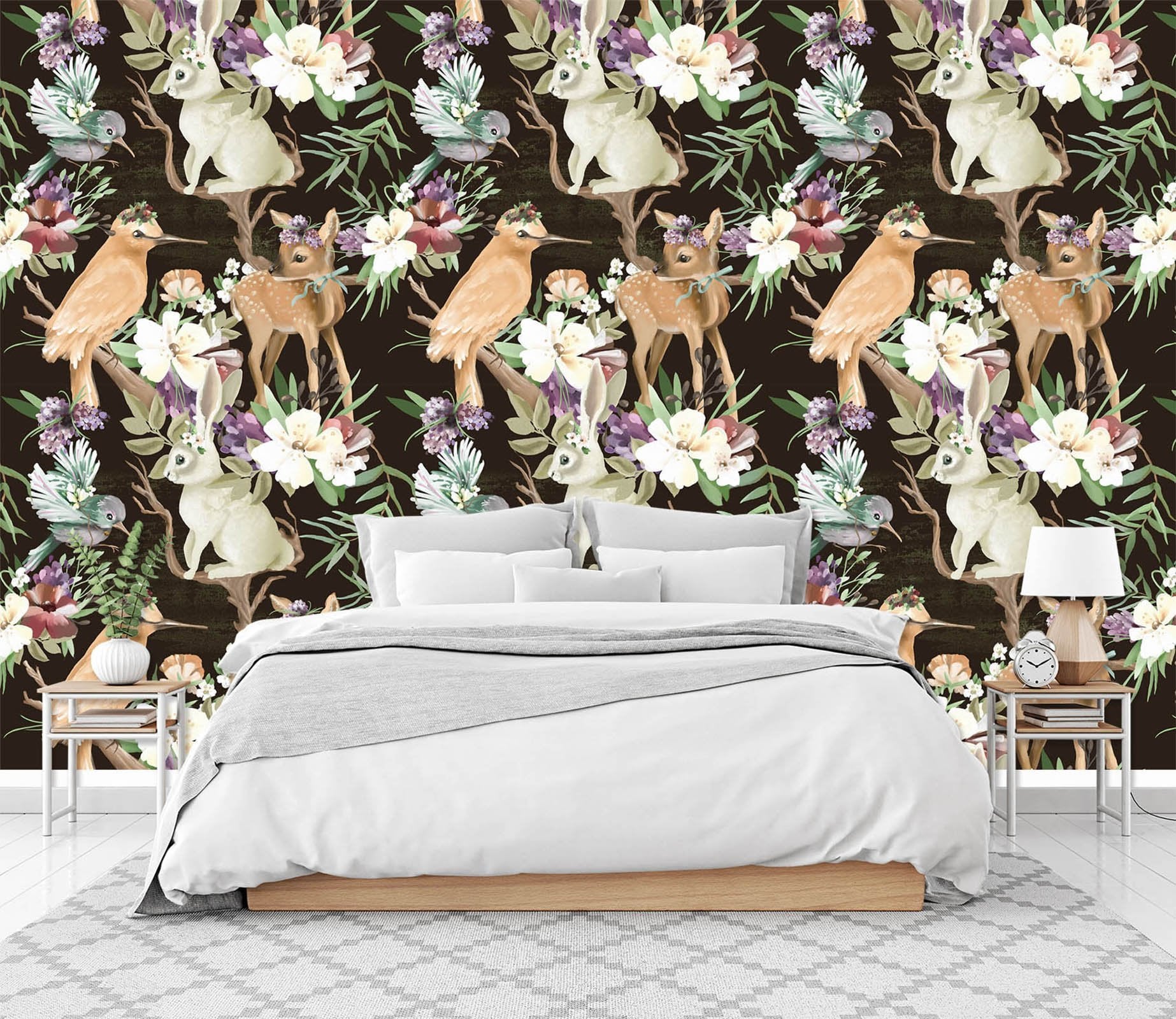 3D Deer Rabbit Bird 694 Wallpaper AJ Wallpaper 2 