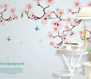3D Flower Butterfly WC19 Wall Murals Wallpaper AJ Wallpaper 2 