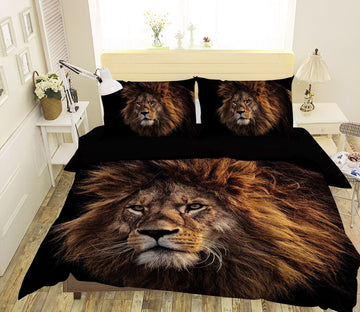3D Lion Beast 085 Bed Pillowcases Quilt