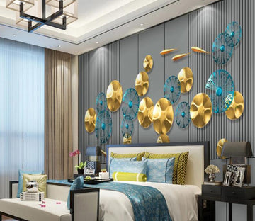 3D Two-color Disc 256 Wall Murals