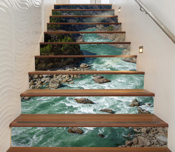 3D Meandering River In The Valley 261 Stair Risers