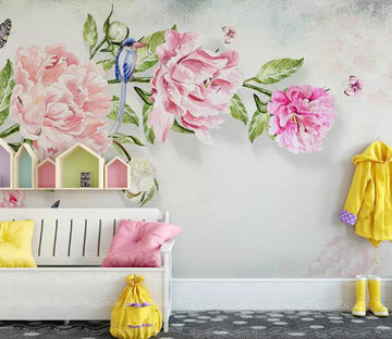3D Pink Flowers WG04 Wall Murals Wallpaper AJ Wallpaper 2 