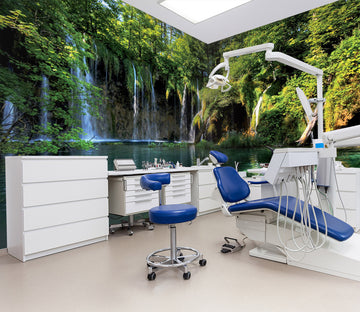 3D Waterfall Lake 047 Wall Murals