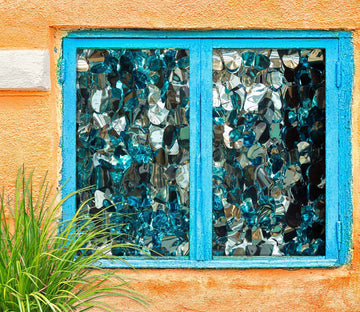 3D Mirror Round 179 Window Film Print Sticker Cling Stained Glass UV Block