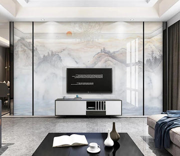 3D Misty Mountain 853 Wall Murals
