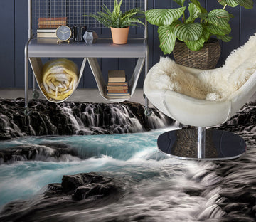 3D Two-color Sea 622 Floor Mural