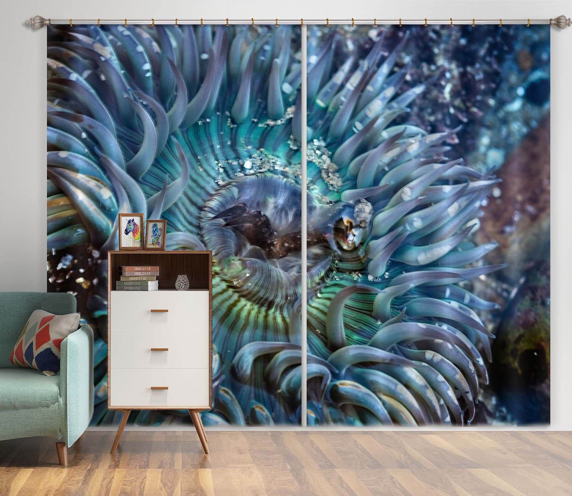 3D Tidepool Treasure 075 Kathy Barefield Curtain Curtains Drapes