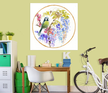 3D Embroidered Bird 002 Anne Farrall Doyle Wall Sticker