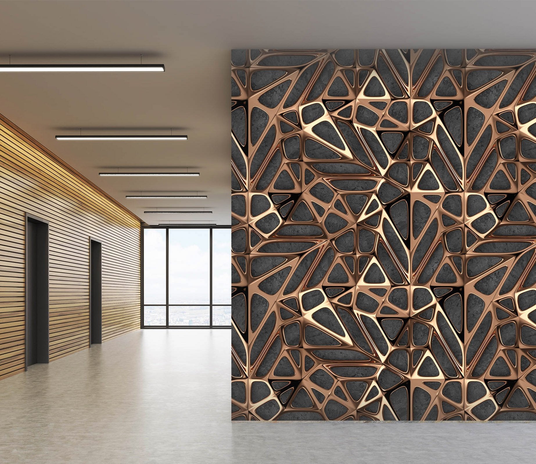 3D Golden Spider Web 082 Marble Tile Texture Wallpaper AJ Wallpaper 2 
