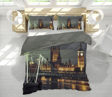 3D Building Bridge 1027 Assaf Frank Bedding Bed Pillowcases Quilt