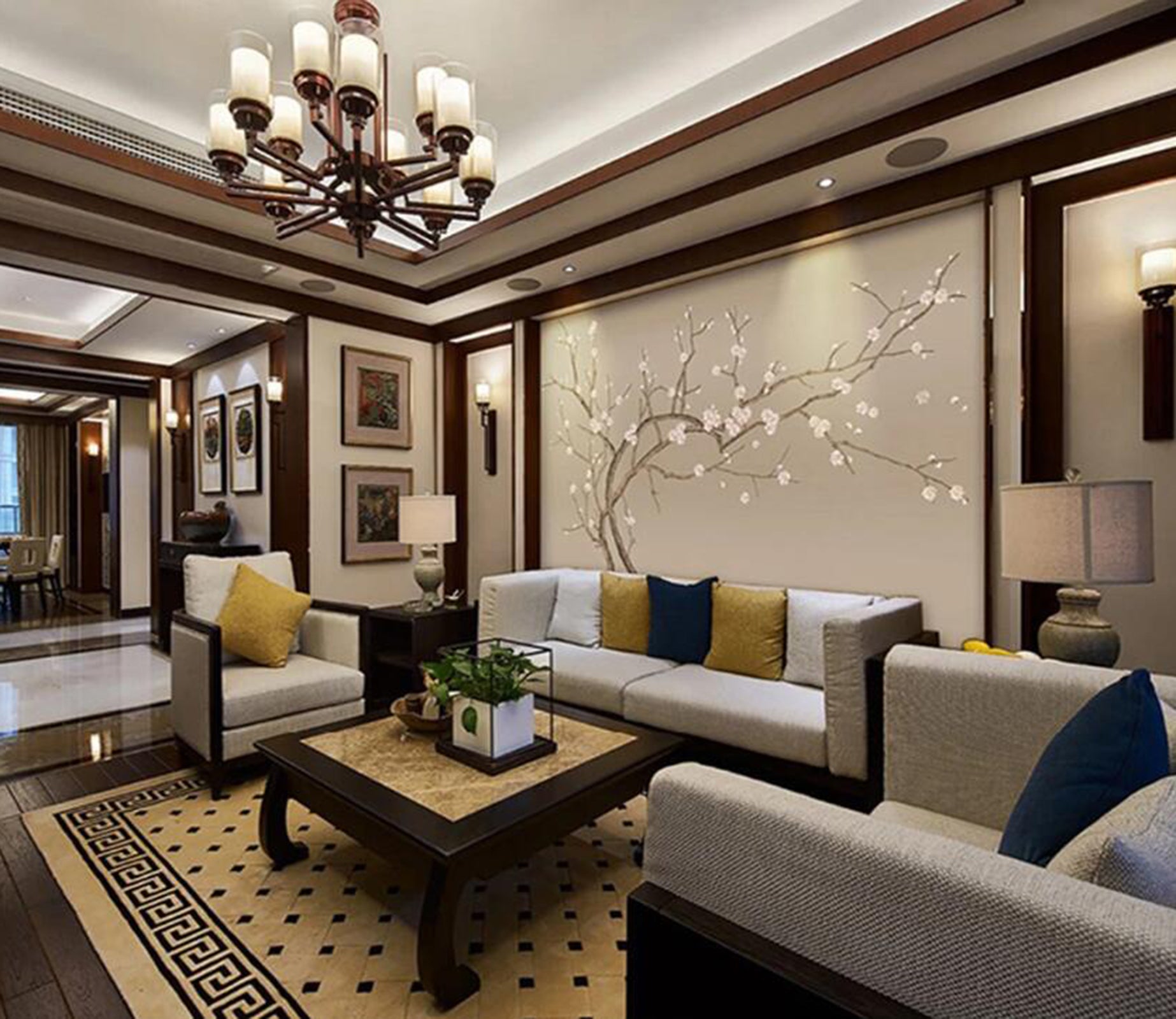 3D White Flower WC43 Wall Murals Wallpaper AJ Wallpaper 2 