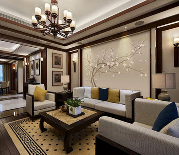 3D White Flower WC43 Wall Murals Wallpaper AJ Wallpaper 2 