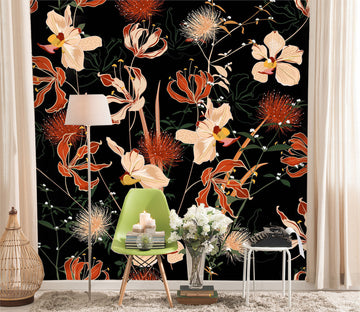 3D Graffiti Safflower 104 Wall Murals