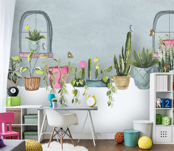 3D Windowsill Plant WC060 Wall Murals