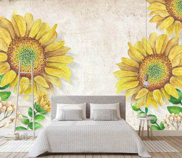 3D Sunflower Fower 1611 Wall Murals