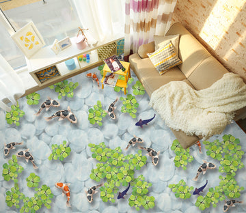 3D Leisurely Life Of Koi 265 Floor Mural  Wallpaper Murals Rug & Mat Print Epoxy waterproof bath floor
