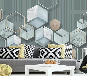 3D Marble Brick WC1720 Wall Murals