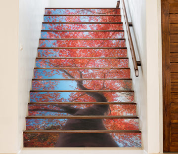 3D Red Romance In Spring 277 Stair Risers
