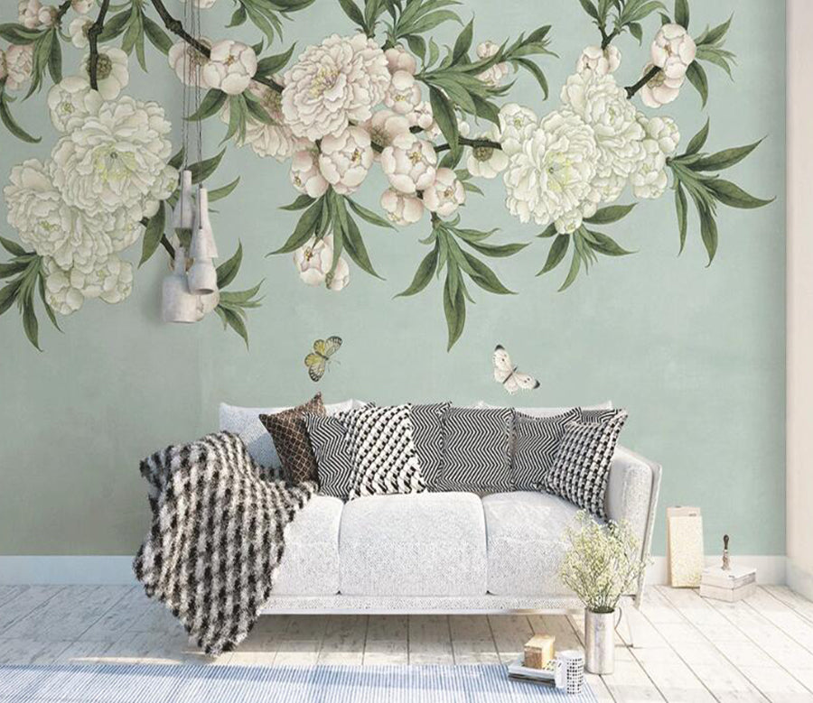 3D Classical Flower Cluster 969 Wall Murals
