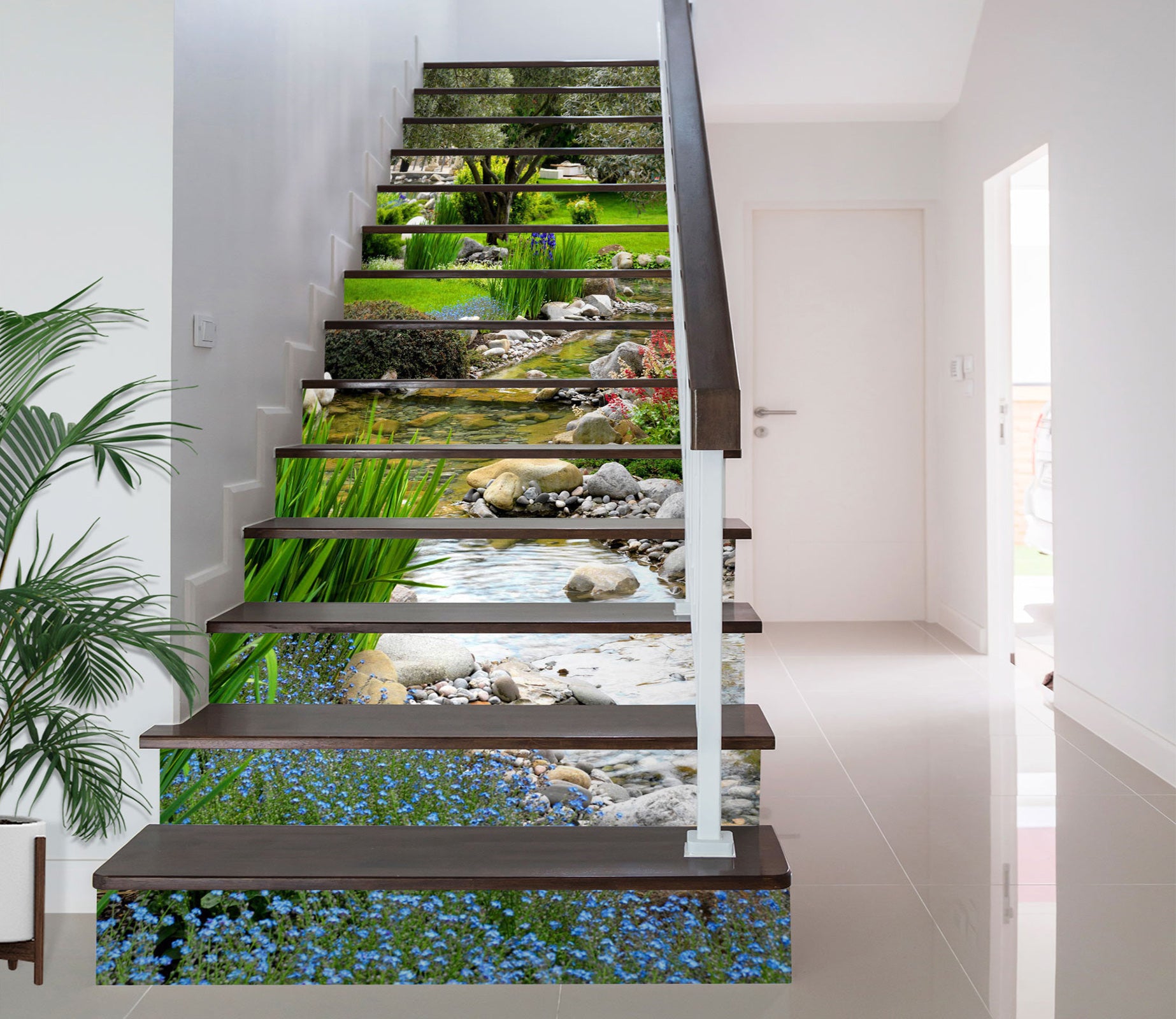 3D Clear Green 408 Stair Risers