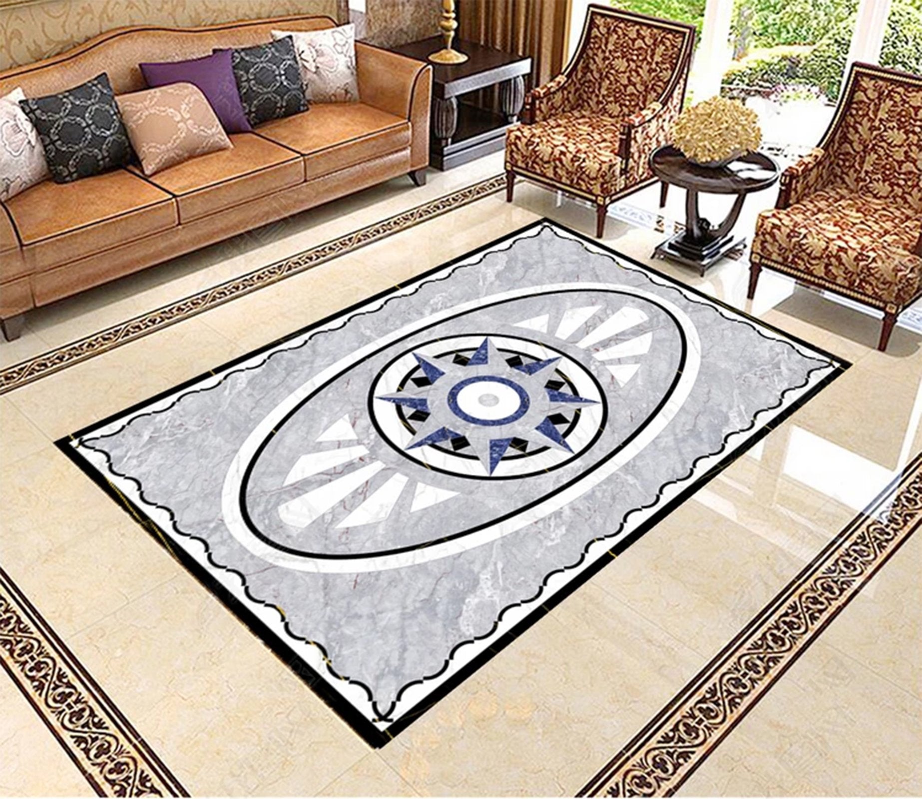 3D Color Stripe WG591 Non Slip Rug Mat Mat AJ Creativity Home 