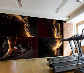 3D Sports Fire 268 Wall Murals