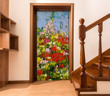 3D Garden Color Flower Painting 93113 Allan P. Friedlander Door Mural
