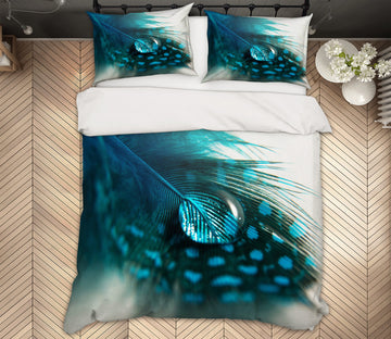 3D Peacock Feather 72008 Bed Pillowcases Quilt
